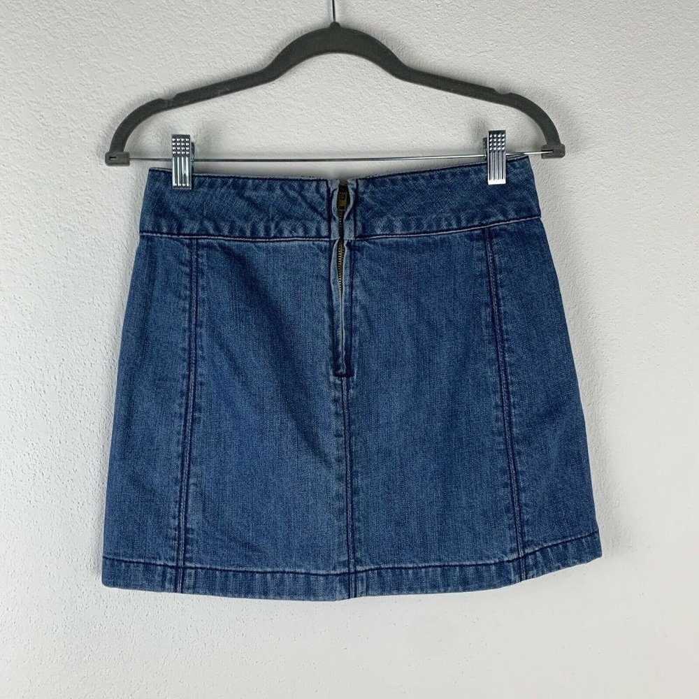 Free People Women's 2 Jean Denim Skirt - Picture 2 of 4